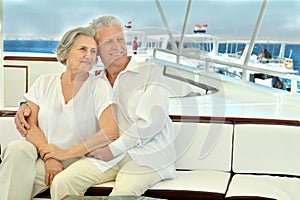 Amusing elderly couple