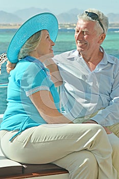 Amusing elderly couple