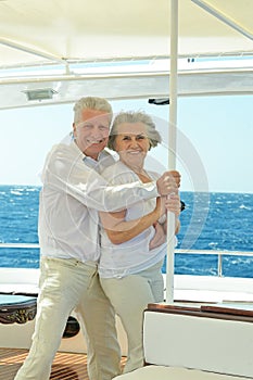 Amusing elderly couple