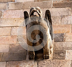 Amusing gargoyle in Barcelona