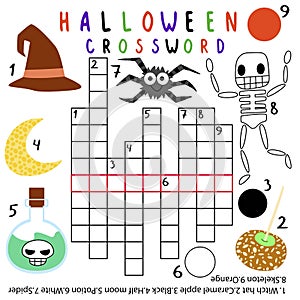 Amusing halloween crossword stock vector illustration