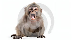An amusing monkey making funny faces