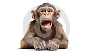 An amusing monkey making funny faces