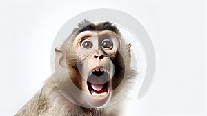 An amusing monkey making funny faces