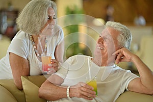 Amusing old couple