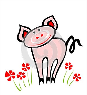 Amusing pig