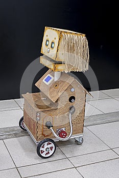 The amusing vintage robot-toy from plywood