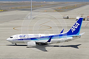 ANA airplane at Chubu Centrair International Airport, Japan