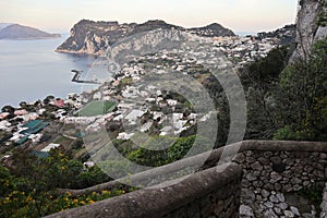 Anacapri - Panorama di Capri dalla Scala Fenicia