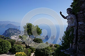 Anacapri and the statue