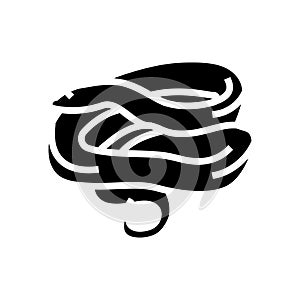 anaconda animal snake glyph icon vector illustration