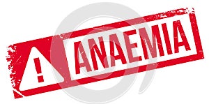 Anaemia rubber stamp photo