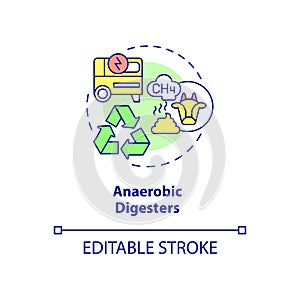 Anaerobic digesters concept icon