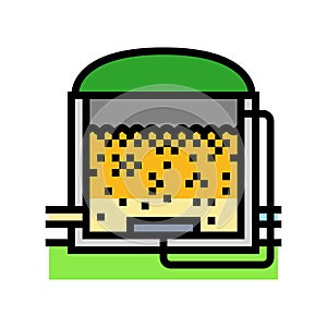 anaerobic digestion biomass color icon vector illustration