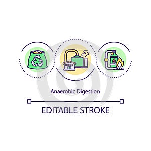 Anaerobic digestion concept icon