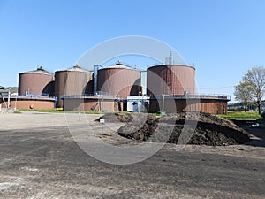 Anaerobic digestion towers in WWTP 3