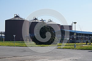 Anaerobic digestion towers in WWTP 5