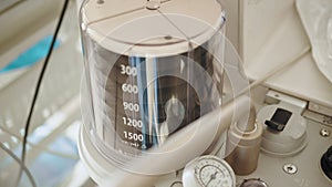 Anaesthesia machine ventilator. Medical equipment for saving patients life in the operating room. Close-up. Medical