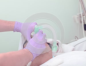 Anaesthetist intubated critically ill patients photo