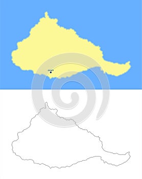 Anafi island map - cdr format