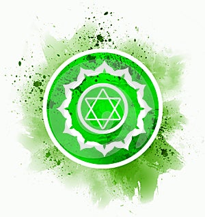 Anahata chakra symbol photo