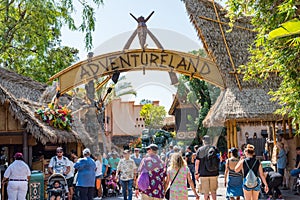 Disneyland`s Adventureland in Anaheim, California