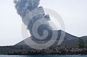 Anak Krakatau erupting photo