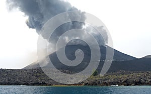 Anak Krakatau erupting photo