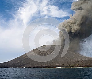 Anak Krakatau erupting photo