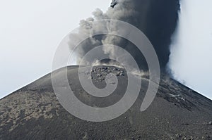 Anak Krakatau erupting photo