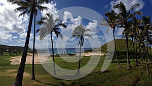 Anakena beach Panorama