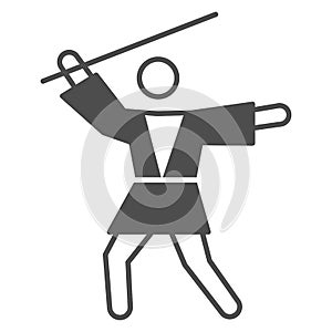 Anakin Skywalker solid icon, star wars concept, jedi knight vector sign on white background, glyph style icon for mobile