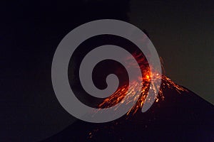 Anakkrakatau stromboli eruption, Sunda Strait Indonesia