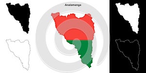Analamanga outline map
