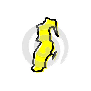 Analanjirofo region of the Madagascar vector map