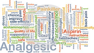 Analgesic background concept