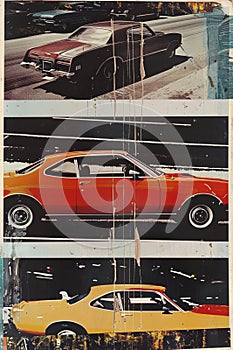 analog art collage from old magazines in vintage pop art style, home dÃ©cor