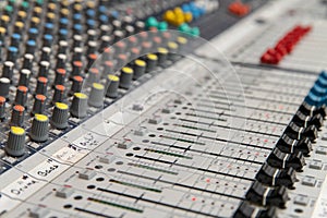 Analog Audio mixing console