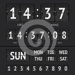 Analog black scoreboard