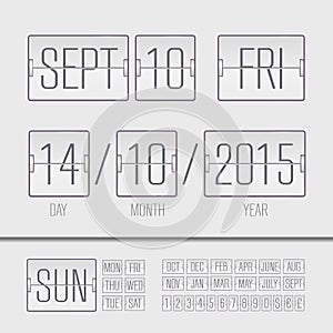 Analog black scoreboard