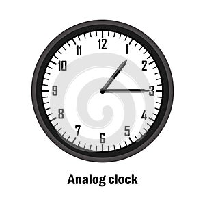 Analog clock time.01-30. with white background. vector