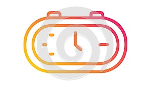 Analog Clock Timer Icon, Time and Deadline Vector Graphic, vector design Generative AI