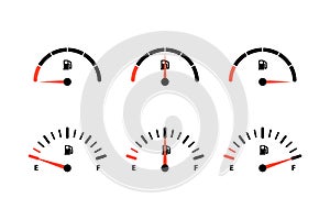 Analog and digital fuel tank fullness indicator set photo