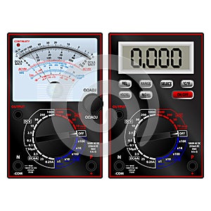 Analog and digital multimeter