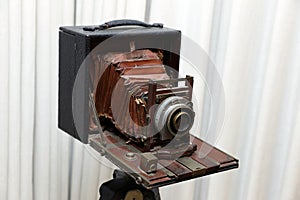 analog folding bellows photo camera