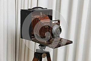 analog folding bellows photo camera