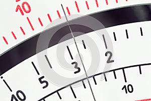 Analog measure tool multimeter scale with pointer