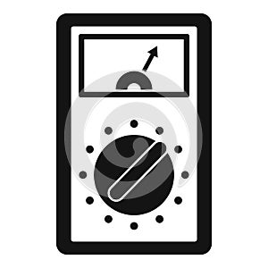 Analog multimeter icon, simple style