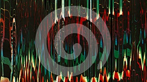 Analog noise overlay color distortion glitch waves