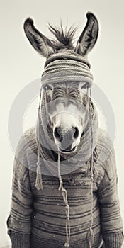 Analog Photo Portrait: Donkey In A Scarf By Ebru Sidar